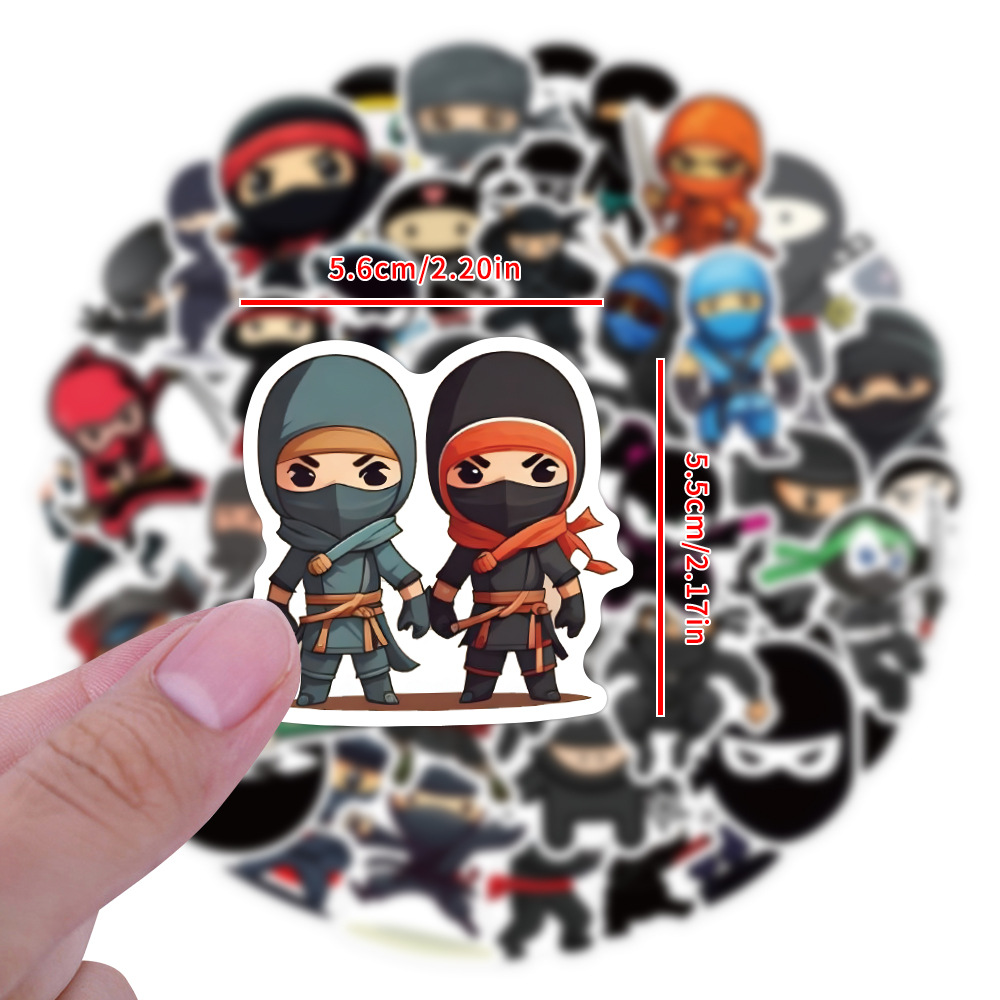 Kids Toys Cartoon Images - 60PCS 닌자 사무라이 만화 이미지 낙서