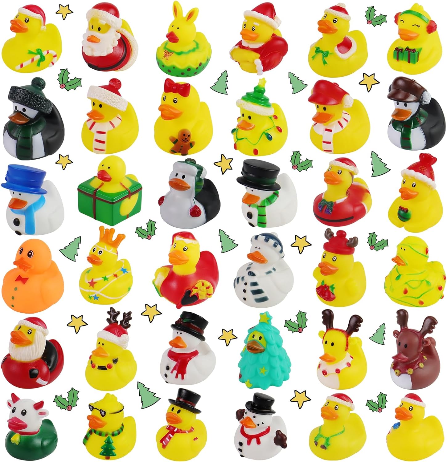 Rubber Duck Bath - 2/6/12PC 크리스마스 고무 오리, 고무 오리