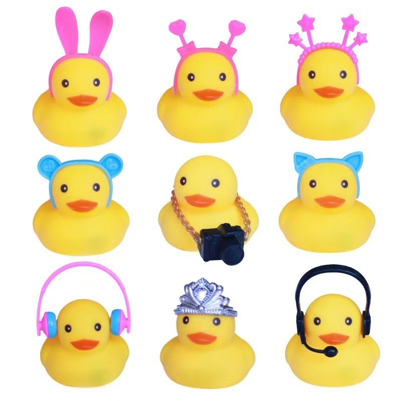 Rubber Duck Bath - 미니 고무 오리 인형 장난감 액세서리,