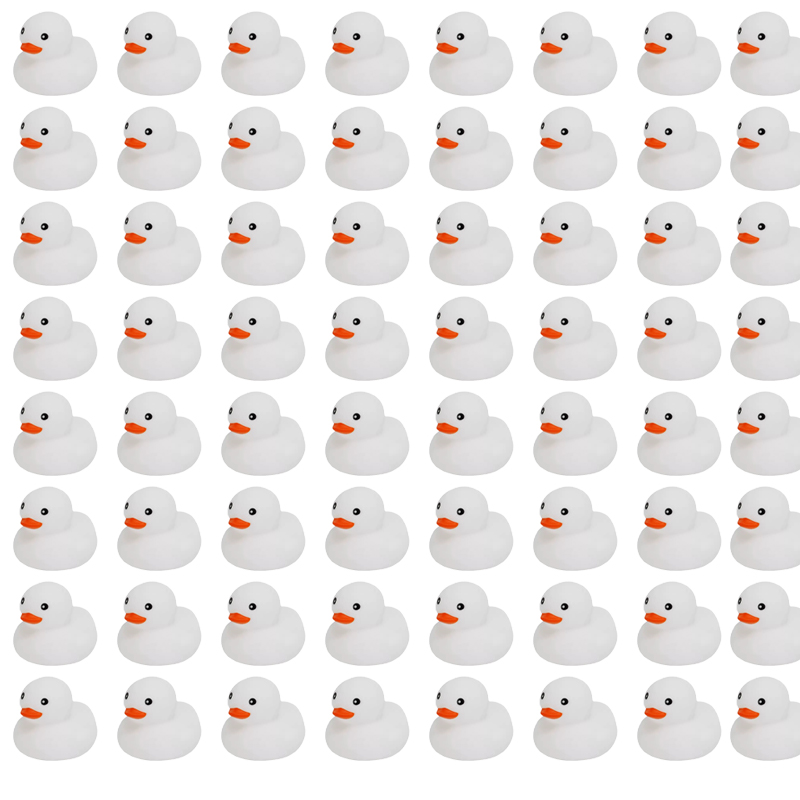 Rubber Duck Bath - 6/12/24개입 흰색 고무 오리 대량 소형