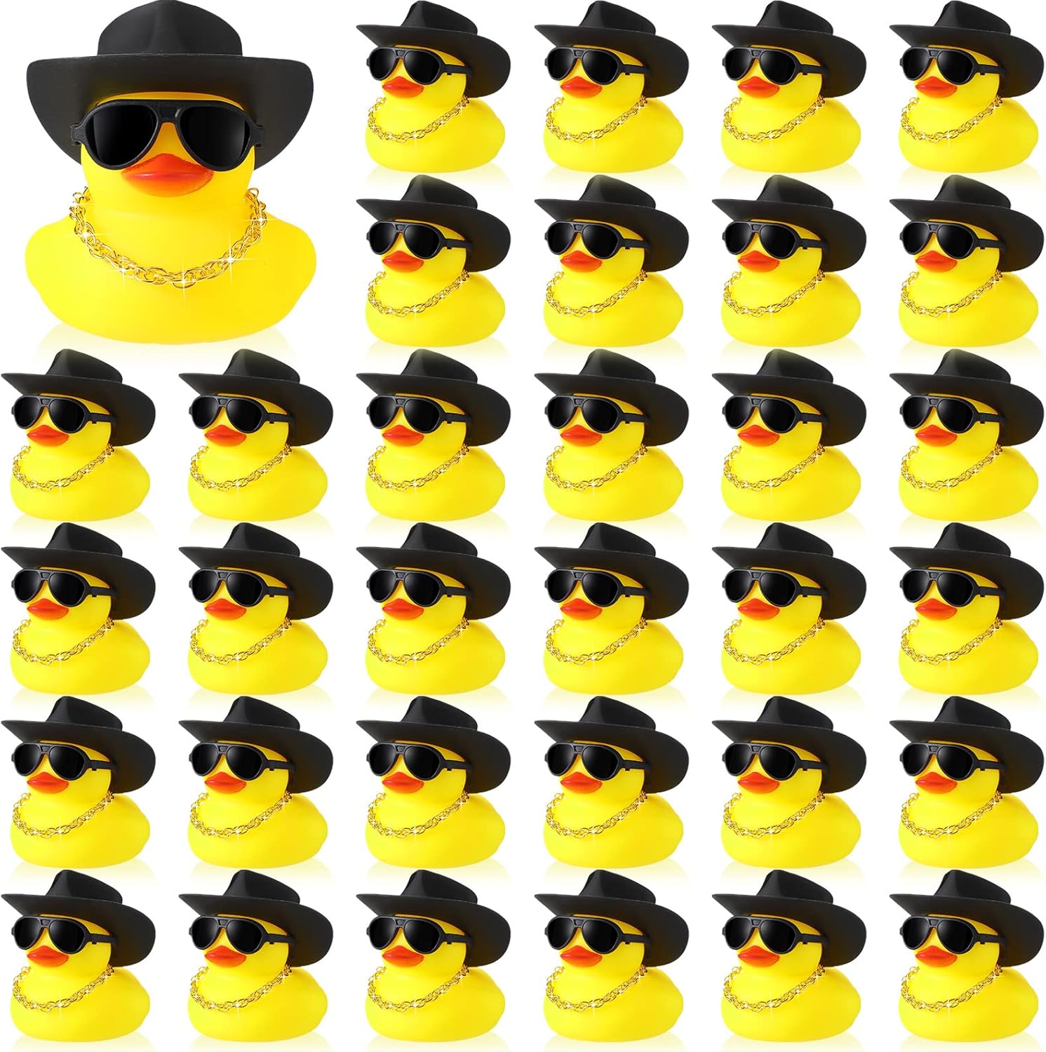 Rubber Duck Bath - 6/12/24개 카우보이 고무 오리 미니 노란