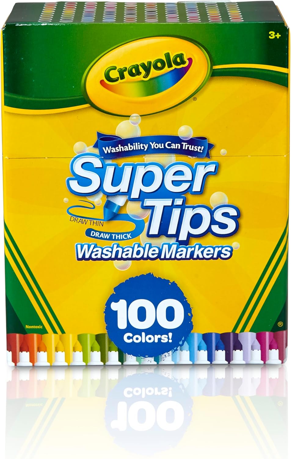 Crayola Art Supply - 크레욜라 슈퍼 팁스 마커 세트 100색