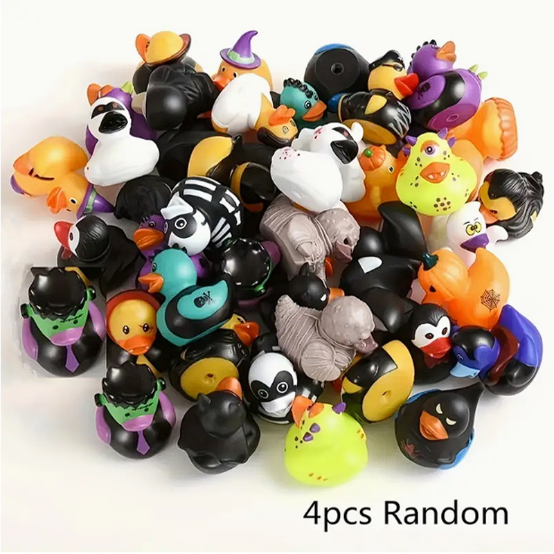 Rubber Duck Bath - 4PCS 할로윈 고무 오리, 2 인치