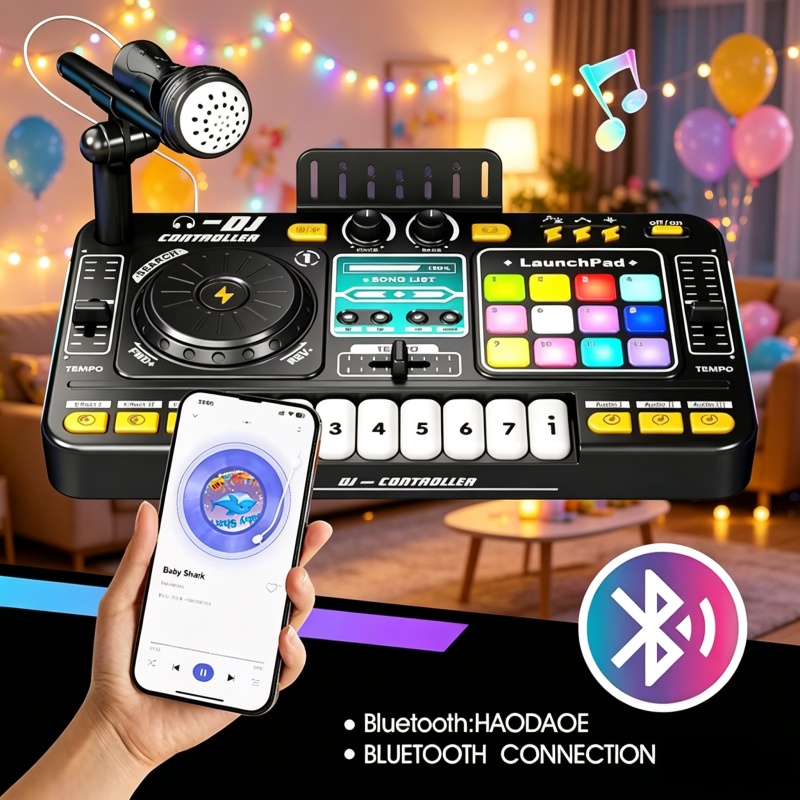 Kids Toys Bd - 시뮬레이션 DJ 믹서 컨트롤러 어린이용 장난감