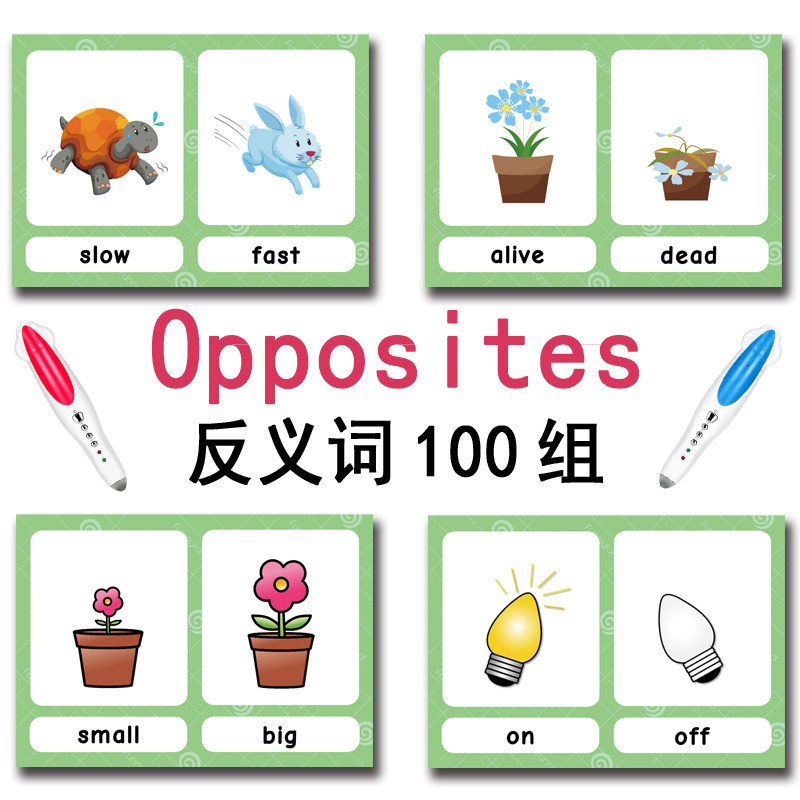 100가지 반대되는 단어 플래시 카드 영어 어휘 카드  - Kids Toys And Games 리뷰 및 가격