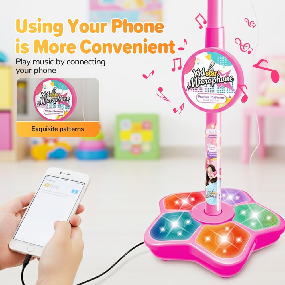 어린이 마이크 스탠드 장난감 휴대용 어린이 가라오케 전 - Kids Microphone Karaoke 리뷰 및 가격