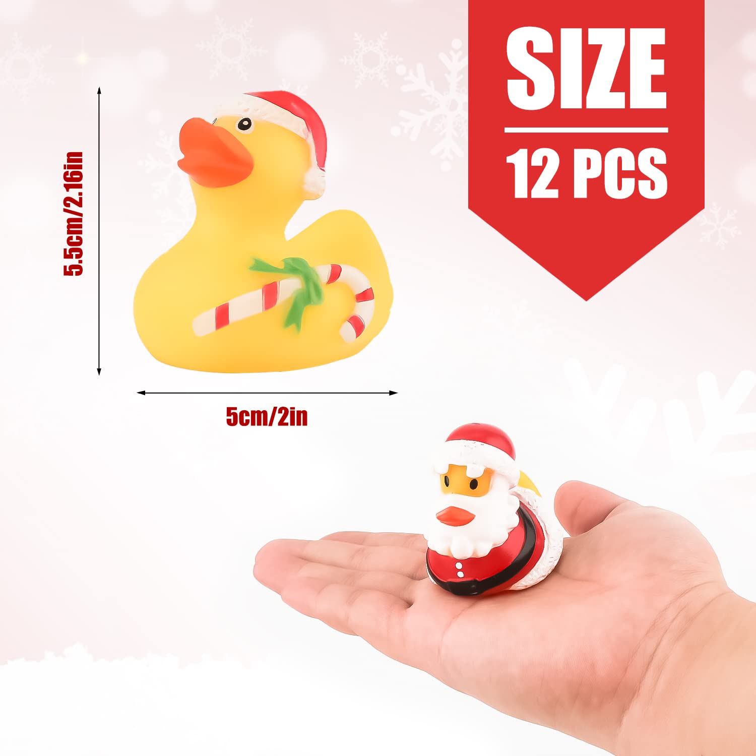 2/6/12PC 크리스마스 고무 오리, 고무 오리 장난 - Rubber Duck Bath 리뷰 및 가격
