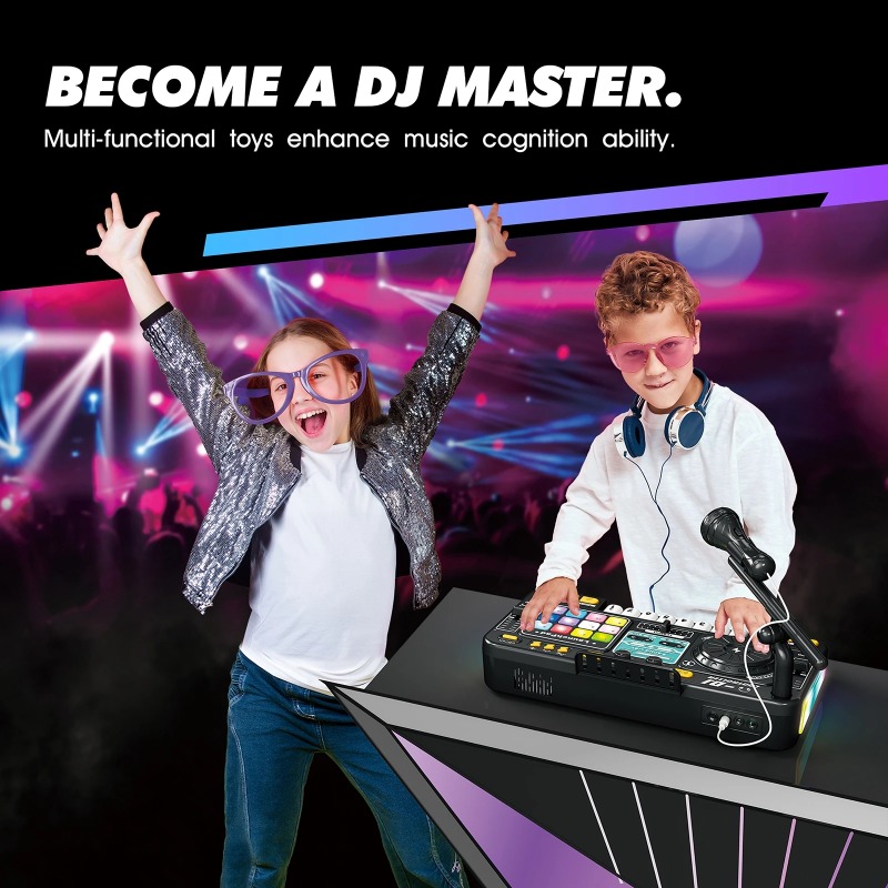 다기능 어린이 DJ 턴테이블 마이크 포함 전자 피아노  - Kids Toys Bd 리뷰 및 가격