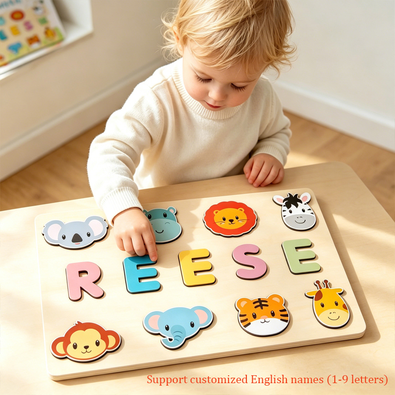 몬테소리 맞춤형 나무 퍼즐 맞춤 아기 이름 퍼즐 보드  - Kids Toys Names 리뷰 및 가격