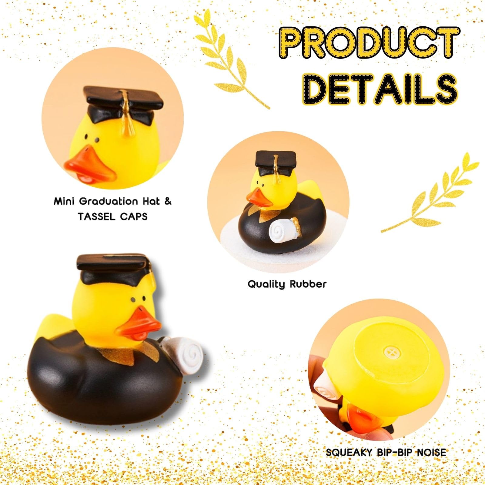 6/12/24 졸업 고무 오리 및 노란색 술이 달린 졸 - Rubber Duck Bath 리뷰 및 가격