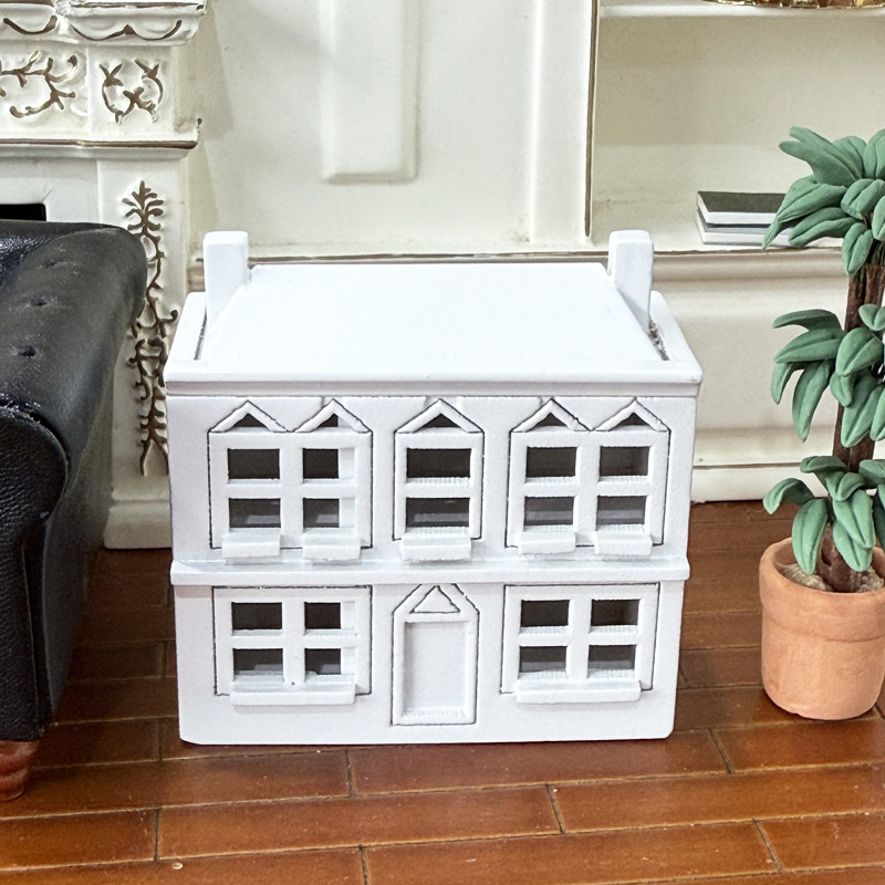 1:12 인형 집 미니어처 흰색 나무 빌라 작은 집 모 - Kids Toys House 리뷰 및 가격