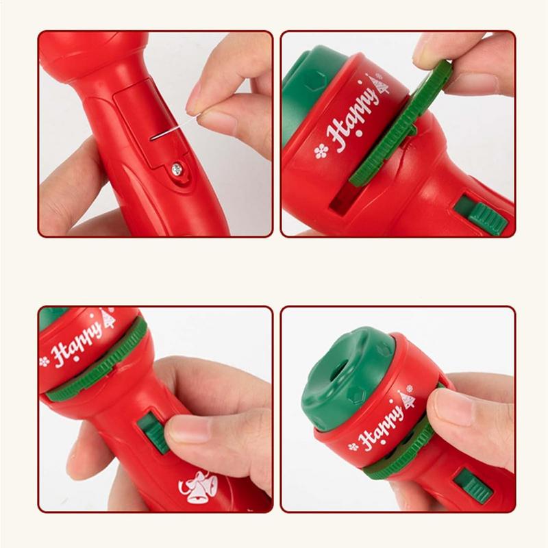 크리스마스 휴대용 손전등 프로젝션 램프 조기 교육 장난 - Kids Toys Cartoon Images 리뷰 및 가격