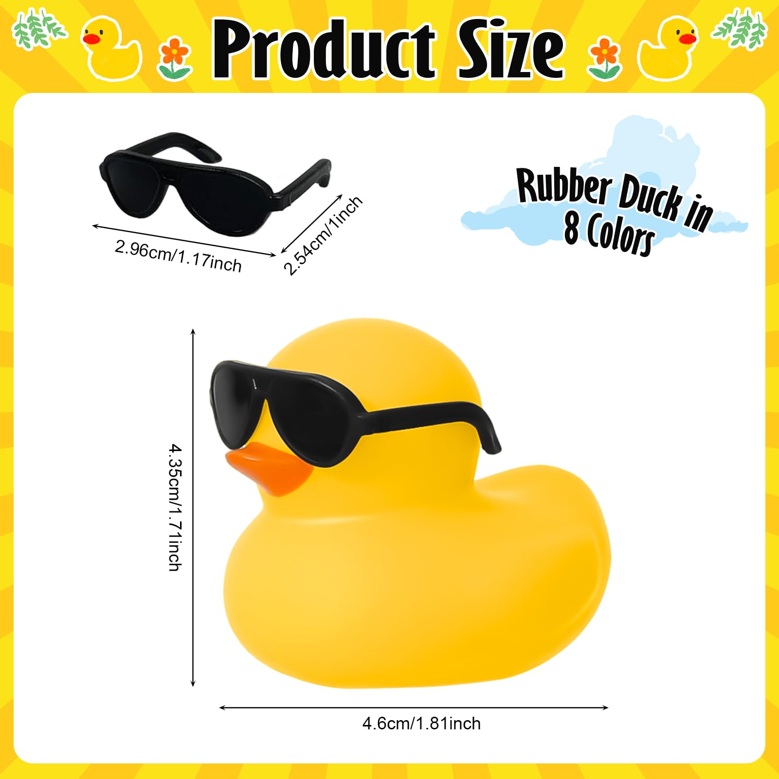 6/12/24/48PC 선글라스 세트와 검은 고무 오리 - Rubber Duck Bath 리뷰 및 가격