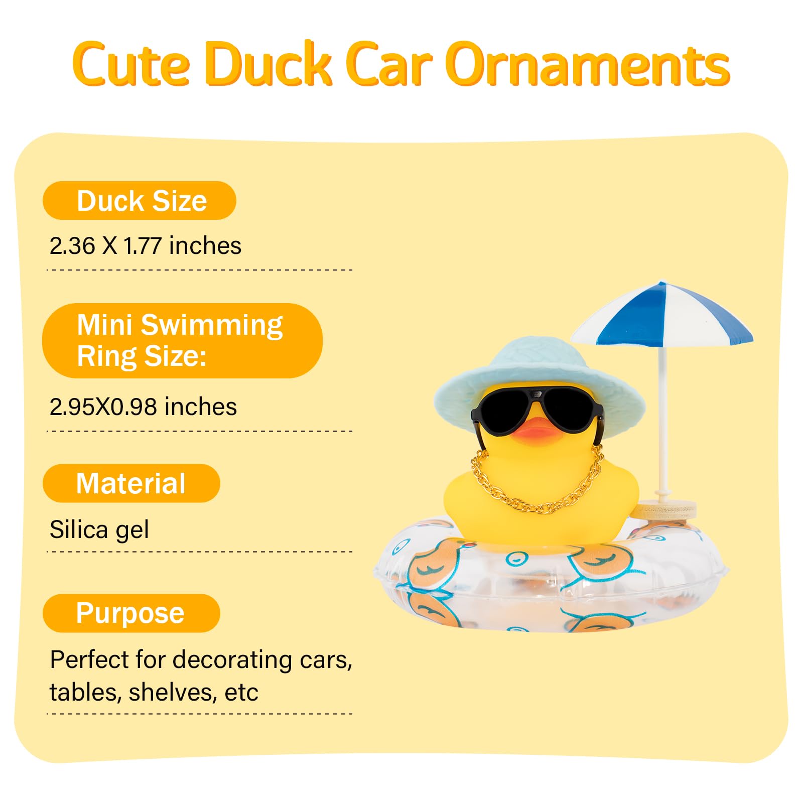 자동차 고무 오리, 대시보드 장식 밀짚 모자를 쓴 자동 - Rubber Duck Bath 리뷰 및 가격