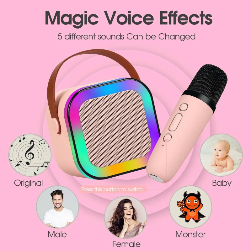 K12 무선 가라오케 기계, 휴대용 미니 마이크, 블루 - Kids Microphone Karaoke 리뷰 및 가격