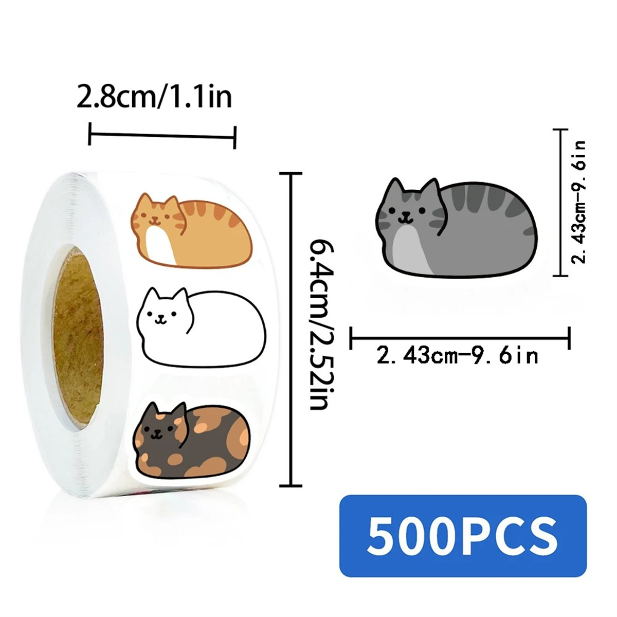 500PCS 만화 고양이 스티커 DlY 선물 파티 기타 - Kids Toys Names 리뷰 및 가격