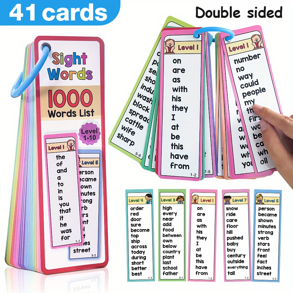 6-10세 어린이를 위한 1000개의 시력 단어 플래시 - Educational Flash Card 리뷰 및 가격