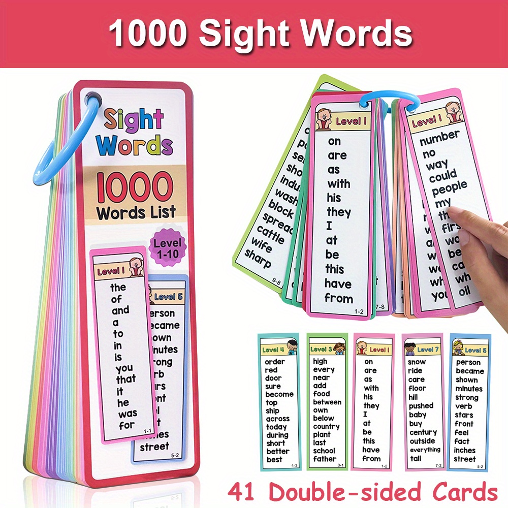 6-10세 어린이를 위한 1000개의 시력 단어 플래시 - Educational Flash Card 리뷰 및 가격