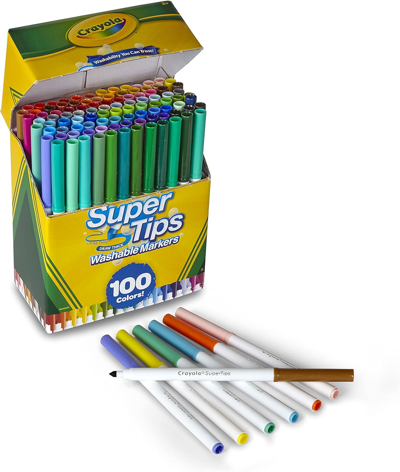 크레욜라 슈퍼 팁스 마커 세트 100색 파인 포인트 워 - Crayola Art Supply 리뷰 및 가격