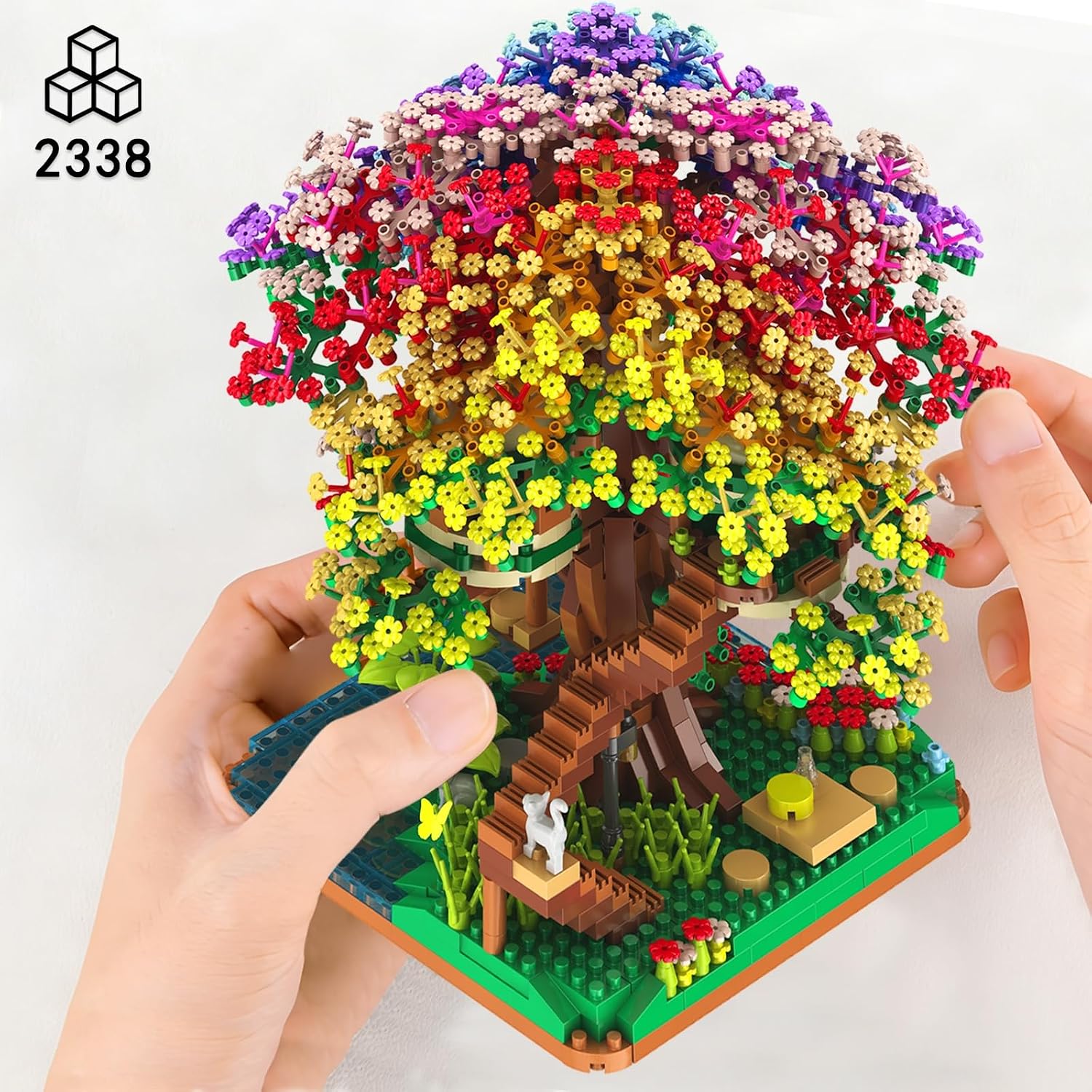 2338PCS DIY 레인보우 트리 하우스 마이크로 빌 - Kids Toys House 리뷰 및 가격