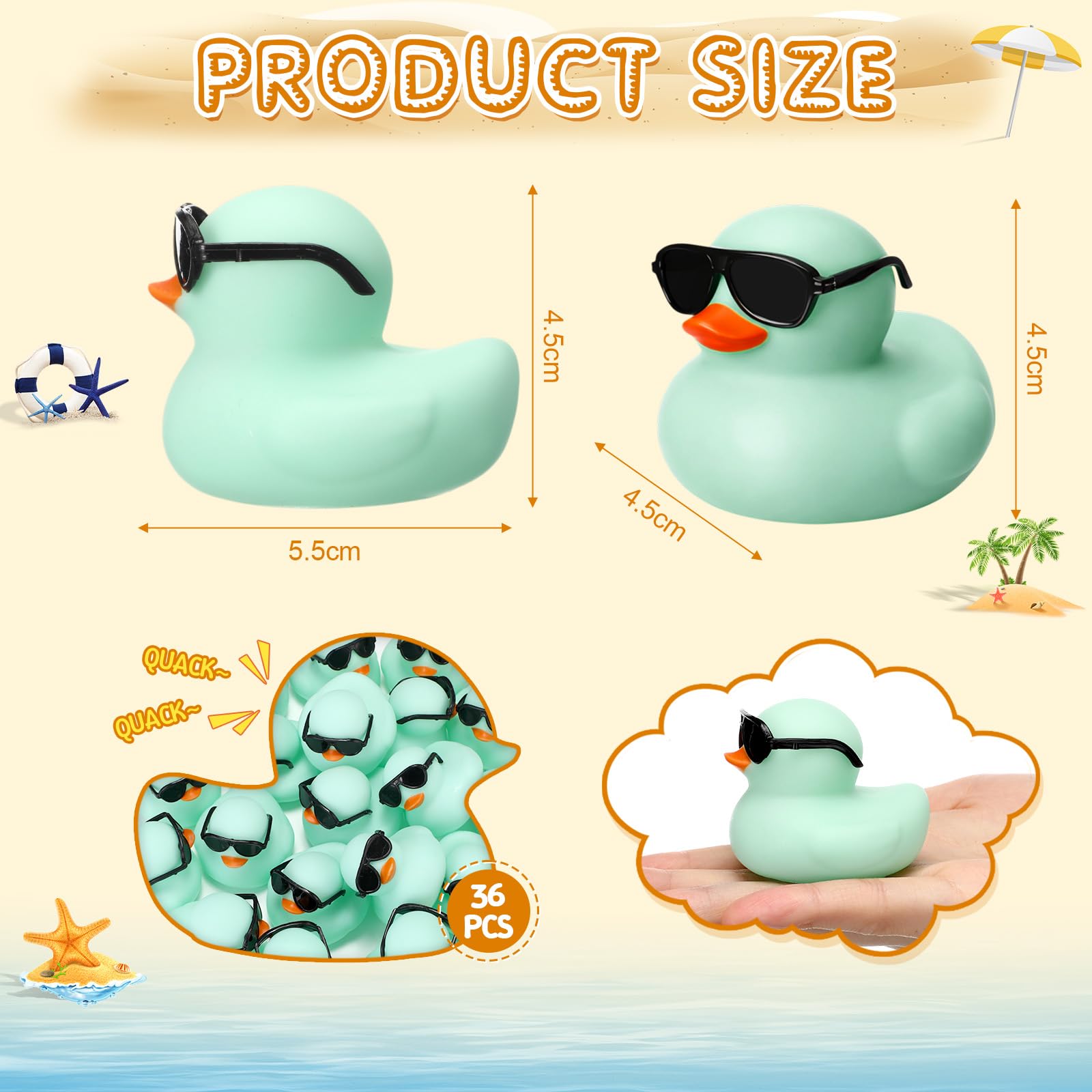 10-100개입 선글라스를 쓴 녹색 미니 고무 오리,  - Rubber Duck Bath 리뷰 및 가격