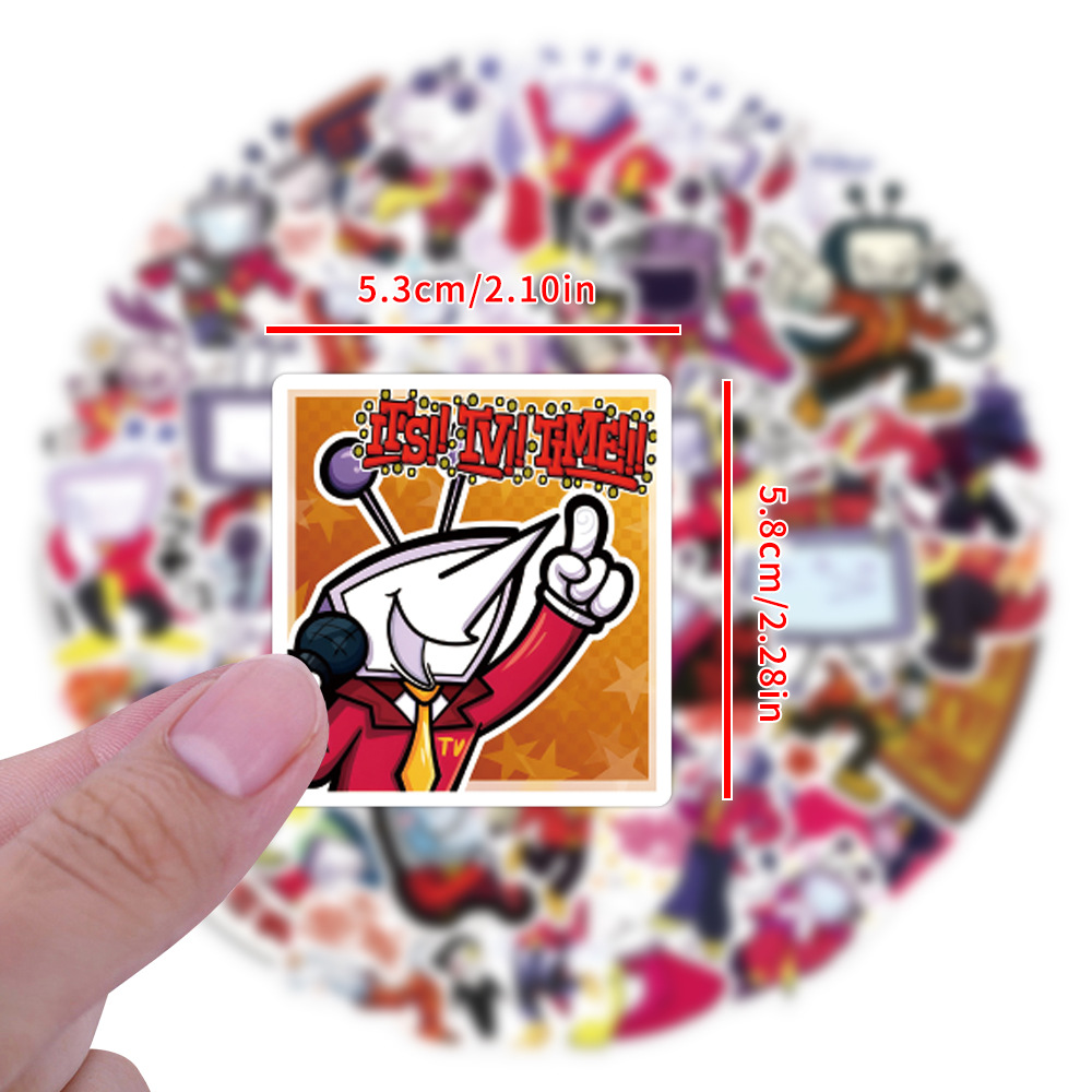 55PCS DELTARUNE Tenna 스티커 TV 세 - Kids Toys Cartoon Images 리뷰 및 가격
